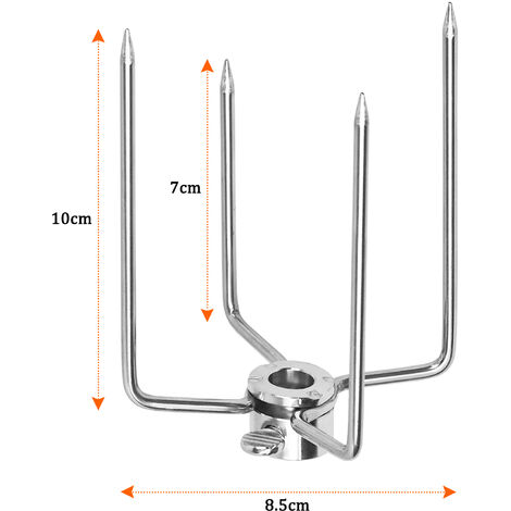 2 Fourchettes à Viande Barbecue En Inox - 27 Cm - Poignée Ergonomique, Robuste - Pour Steak, Rôti, Légumes Grillés - 2