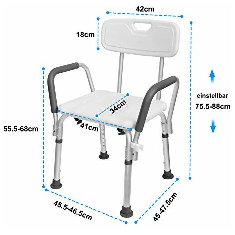 Tabouret de douche antidérapant réglable en hauteur sous marche Tabouret de douche antidérapant réglable en hauteur sous marche
