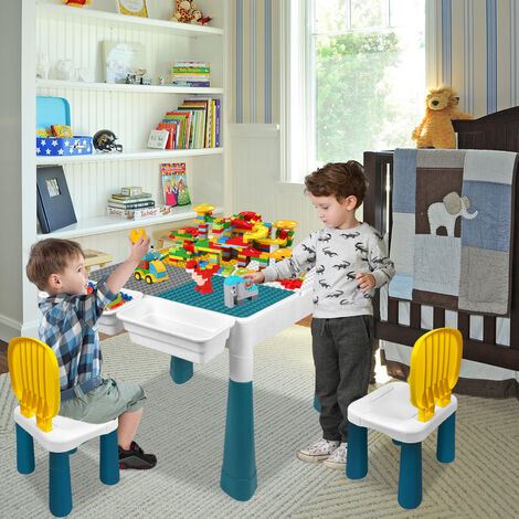 Table Et Chaise Enfant Réglables En Hauteur - Bureau Convertible Pour Dessin, Lecture, Repas | Gris, Plastique Durable - 6