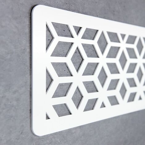 Cabecero Cama Decorativo Económico en PVC - Tipo Forja. Modelo - France (150cm x 60cm, Blanco) (1/5)