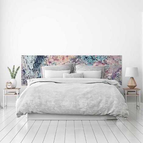 Cabecero Cama PVC Decorativo Económico Diseño Abstracto Marmol Multicolor con Vetas Varias Medidas (150 cm x 60 cm)