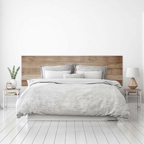 Cabecero Cama PVC Decorativo Económico Textura Madera Tablas Horizontales Roble Clara Varias Medidas (200 cm x 60 cm)