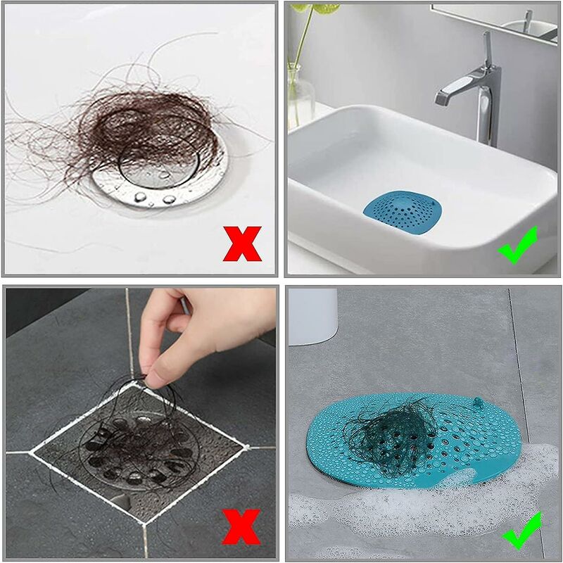 5pack Drain Cover Hair Catcher Hair Stopper Shower For Bathroom Bathtub  Sink USA