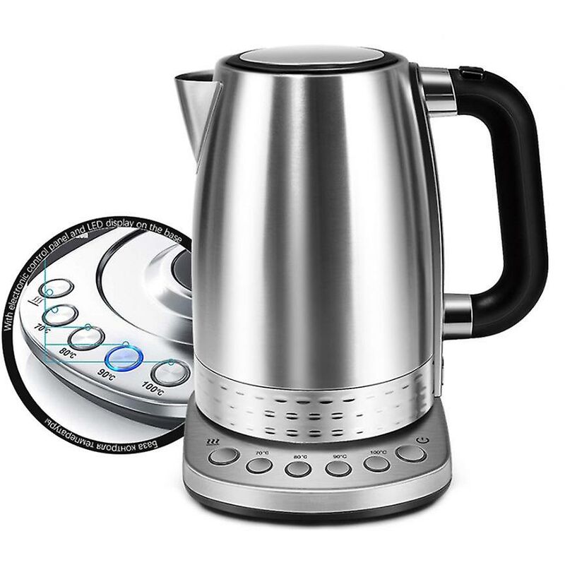 Retro Electric Kettle 304 Stainless Steel Household Appliances 1.5l  Portable Travel Water Boiler 1500w European Style Coffee Pot