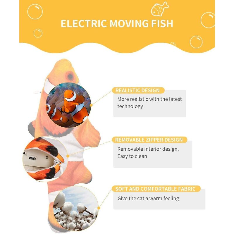 2024 Electric Flopping Fish 11, Moving Cat Kicker Fish Toy, Realistic  Floppy Fish Dog Toy, Wiggle Fish Catnip Toys, Motion Kitten Toy 