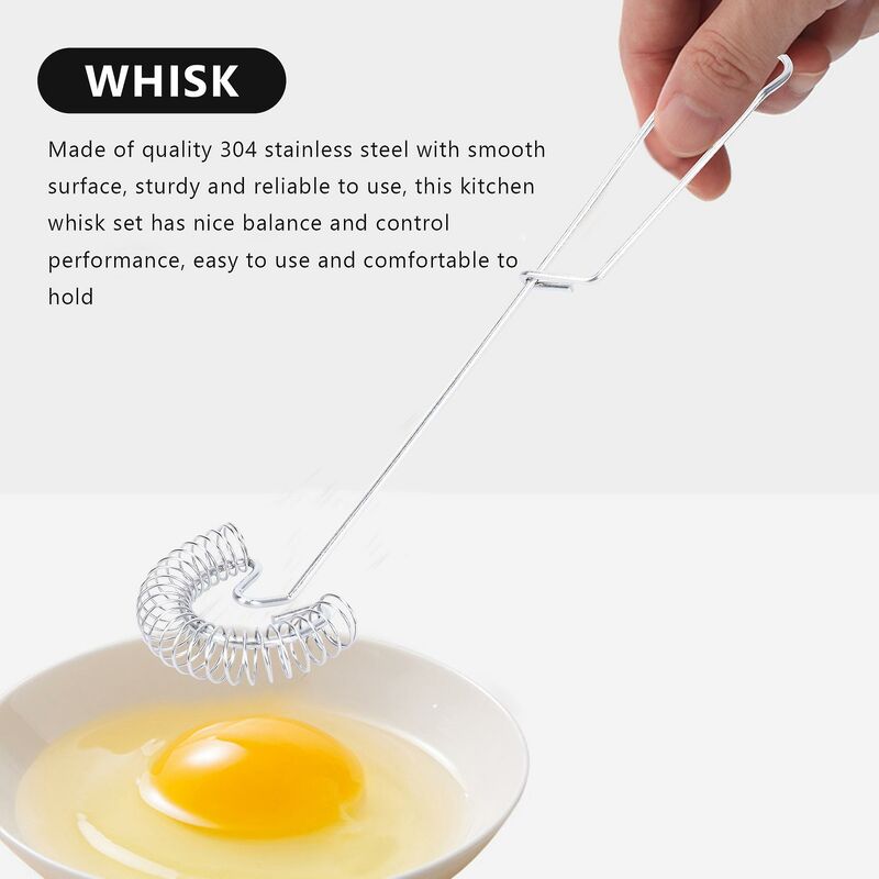 26cm Stainless Steel Semi-automatic Rotary Egg Beater Kitchen Handheld  Press Mixer Baking Tool