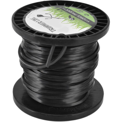 3.3mm String Trimmer Line High Cutting Efficiency Low Noise Quadrate Black Trimmer Line for Most Lawn Mowers Farm 30m (1/2)