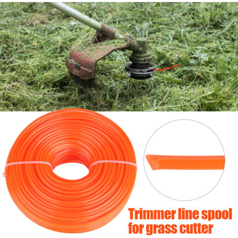 3mm Trimmer Line Nylon Cord Wire Square String Petrol Grass Trimmer 50m (1/2)