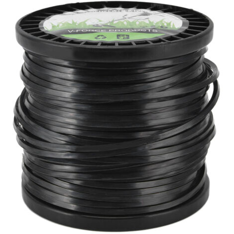 Round String Trimmer Line for Husqvarna 3.3mm Black High Cutting Efficiency Trimmer Line for Most Lawn Mowers Farm 50m (1/2)