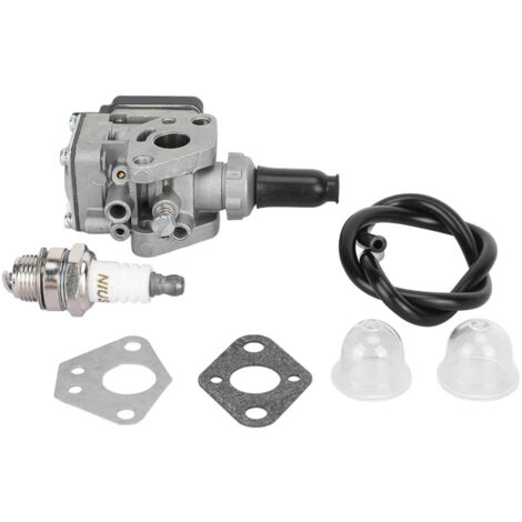 Carburetor Kit with Oil Pipe Gasket Spark Plug Garden Tool Parts for KBH48A Lawn Mower Brush Cutters Trimmers (1/2)