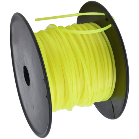 3mm String Trimmer Line Quadrate Grass Trimmer Line Lawn Mower Line for Husqvarna Yellow 50m / 164.0ft (1/2)