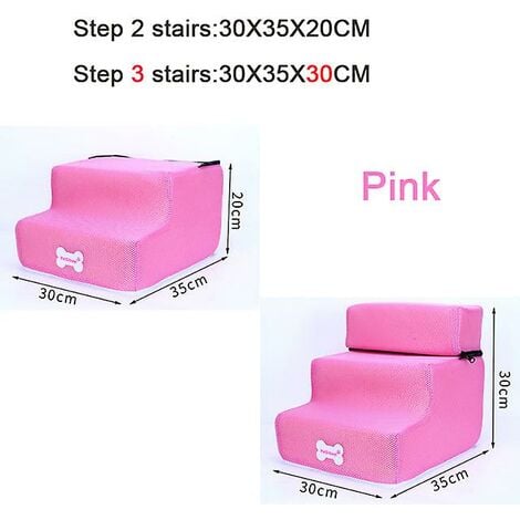 Pink dog outlet stairs