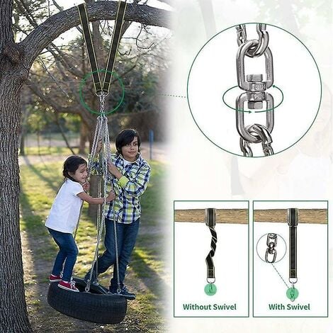 Outdoor hammock tree swing hanging straps kit,5ft with 2 locking