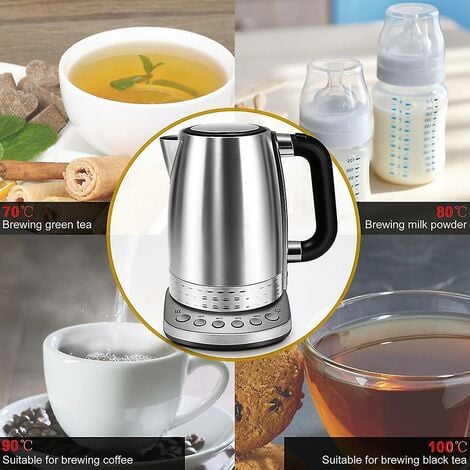 Retro Electric Kettle 304 Stainless Steel Household Appliances 1.5l  Portable Travel Water Boiler 1500w European Style Coffee Pot