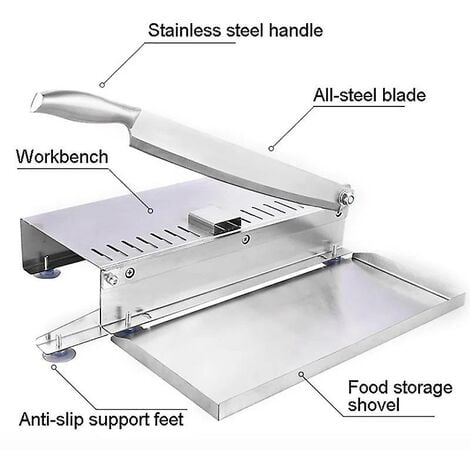 Moongiantgo Manual Meat Slicer Stainless Steel Ribs Bone Cutter Cutting  Machine Chicken Duck Fish Lamb Meat Chopper Manual