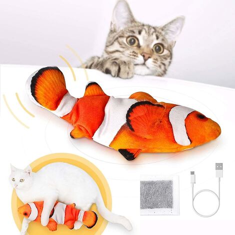 Electric Cat Fish, Retractable Cat Toys, Cat Toy, Feather Toy Cat, Electric  Interactive Cat Toy For Kittens Cats