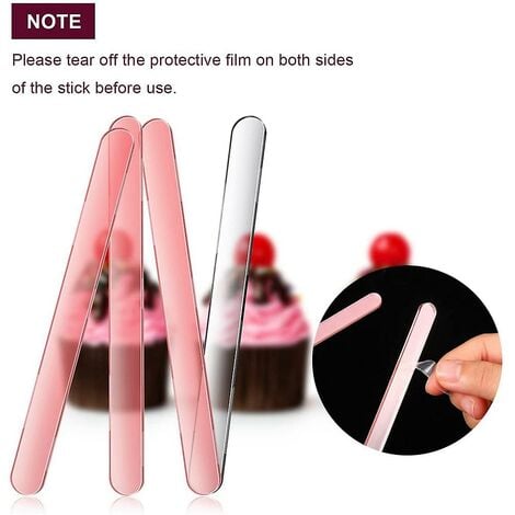 80 Pcs Acrylic Cake Sticks 4.5 Reusable Popsicle Sticks Popsicle