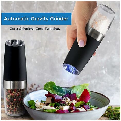 1/2/4X Electric Salt And Pepper Grinder Powered Gravity Sensor