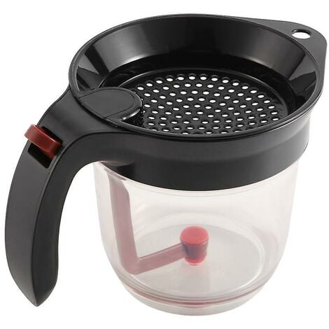 4-Cup Gravy Fat Separator 1L with Bottom Release - Gravy, Soup, Stock and  Oil Separator With Strainer Grease Separator Cup Skimmer For Cooking 