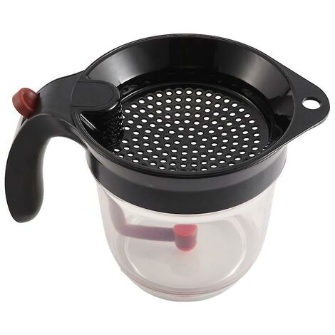 4-Cup Gravy Fat Separator 1L with Bottom Release - Gravy, Soup, Stock and  Oil Separator With Strainer Grease Separator Cup Skimmer For Cooking 