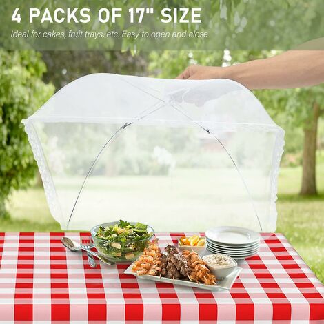 Pop-up Collapsible Mesh Net Food Cover - Hexagon (Assorted Colours)