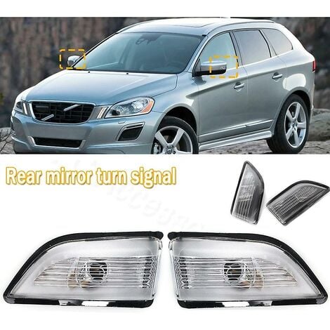 Car Rearview Mirror Turn Signal Lamp Cover Indicator Light Lens For Xc60  2009-2013 31217288 3121728