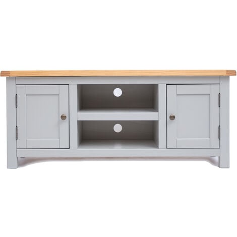 Antique gray store tv stand