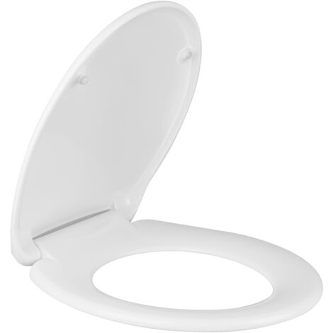 Todot – Abattant WC forme O en Duroplast blanc – Déclipsable avec frein de chute – Dimensions 44.5 x 37 x 6.3 cm – Compatible 99% toilettes standard