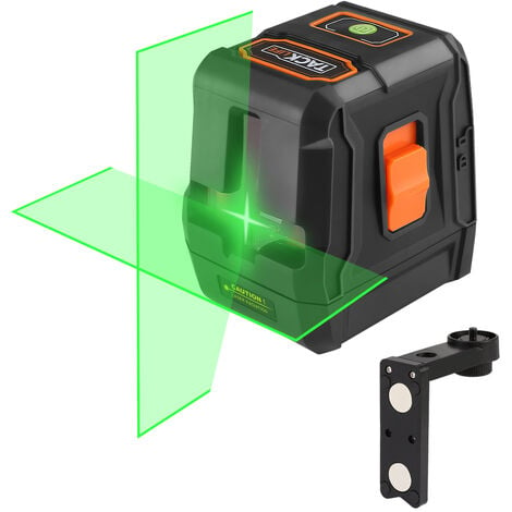 Laser à mise à niveau automatique projetant des lignes transversales vertes  sur 360 degrés avec trépied, LL9322G-01