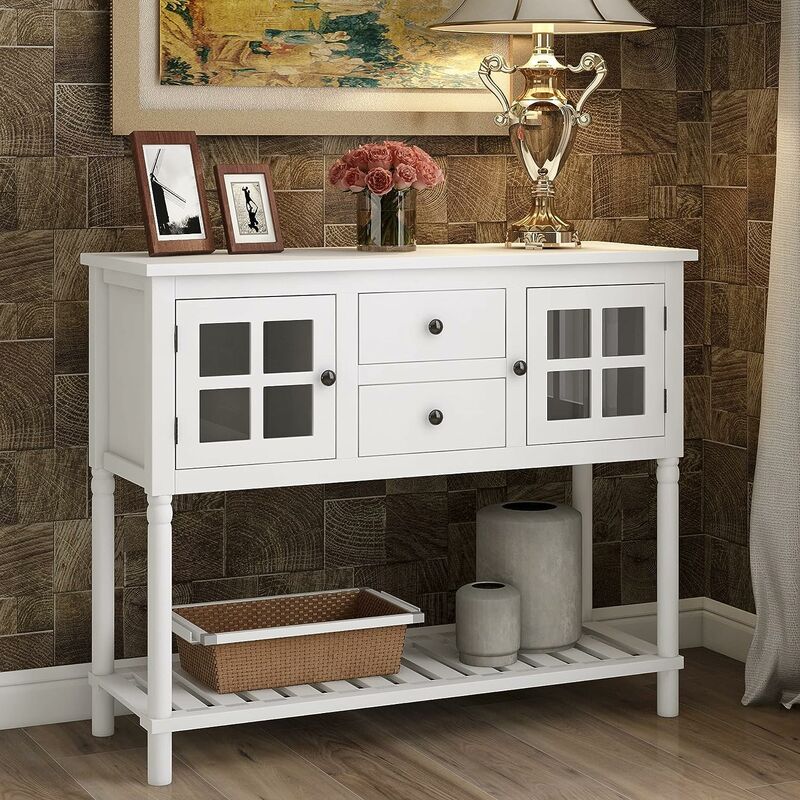 HOOSENG Console Table With Shelf