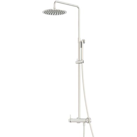 SINED Wanddusche DOCCIA CHIA – Aus Edelstahl 316L, Minimalistisch, Für Außen & Innen, Mit Handbrause & Mischer, Schwarz SINED Wanddusche DOCCIA CHIA – Aus Edelstahl 316L, Minimalistisch, Für Außen & Innen, Mit Handbrause & Mischer, Schwarz