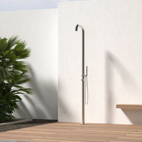 DOTMALL Gartendusche Außendusche Duschsäule Edelstahl Quadratisch