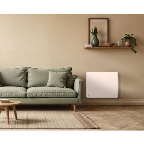Radiateur électrique fixe à inertie sèche céramique 1000W Bestherm ARIA horizontal blanc