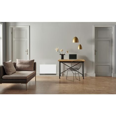 Radiateur électrique fixe à inertie sèche fonte+film 1500W Bestherm EOLE horizontal blanc