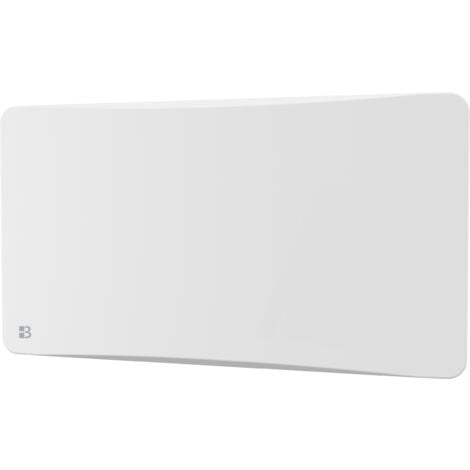 Radiateur électrique fixe à inertie sèche céramique avec thermostat interchangeable 1500W Bestherm OVEO horizontal blanc