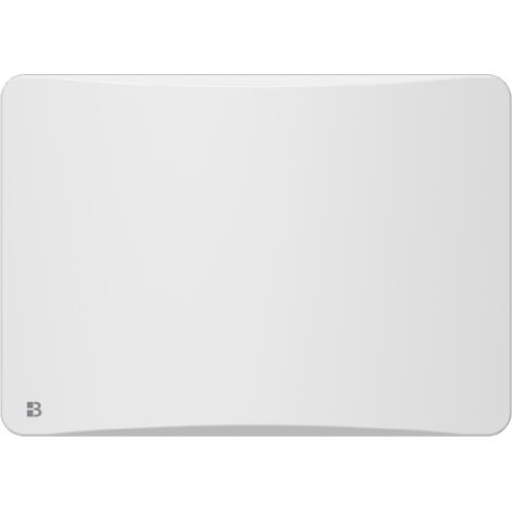 Radiateur électrique fixe à inertie sèche fonte + film avec thermostat interchangeable 1000W Bestherm ALMEA horizontal blanc