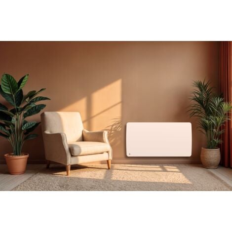 Radiateur électrique fixe à inertie sèche céramique 2000W Bestherm ARIA horizontal blanc