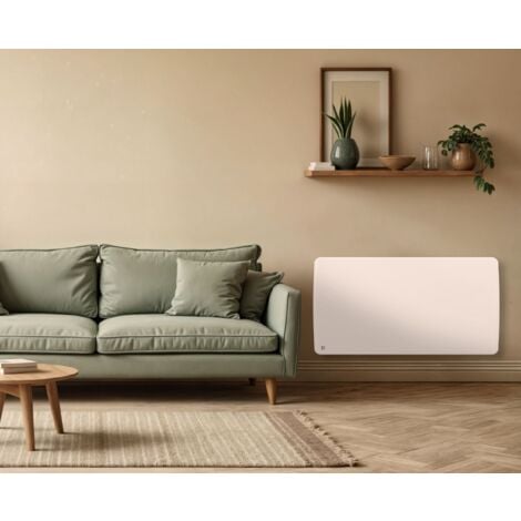 Radiateur électrique fixe à inertie sèche céramique 2000W Bestherm ARIA horizontal blanc