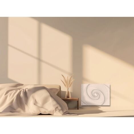 Radiateur électrique fixe connecté WIFI à inertie sèche céramique  Bestherm ARIANE CONNECT Design horizontal blanc
