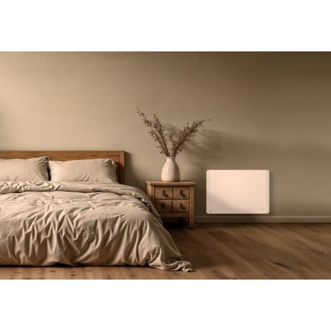 Radiateur électrique fixe à inertie sèche céramique 2000 W plug & play avec détecteur de présence Bestherm DIANE horizontal blanc