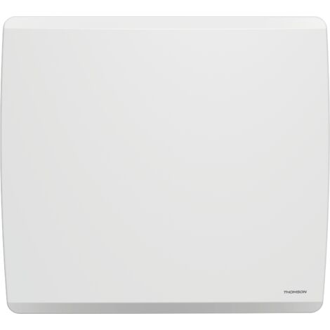 Radiateur électrique fixe connecté WiFi à inertie sèche céramique + film avec thermostat interchangeable 1500W THOMSON MOLY horizontal blanc (1/5)