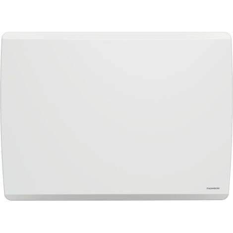 Radiateur électrique fixe connecté WiFi à inertie sèche céramique + film avec thermostat interchangeable 2000W THOMSON MOLY horizontal blanc
