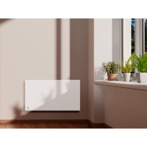Radiateur électrique fixe à inertie sèche fonte+film 1500W Bestherm NEMESIS horizontal blanc