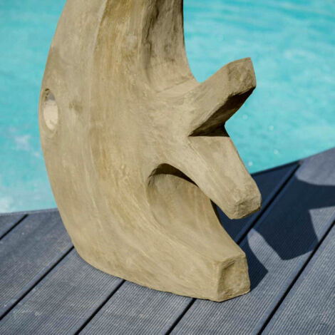 Wanda Collection - Escultura contemporánea pez 78 cm Gris