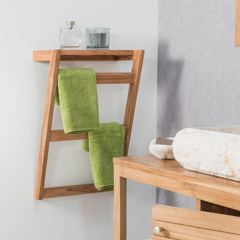 En la pared madera toallero - China Toallero de madera, cuarto de baño  Accesorios de latón