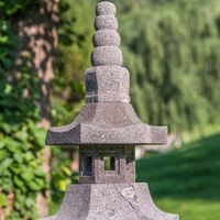 Linterna japonesa pagoda de piedra de lava 1,30 m - Gris
