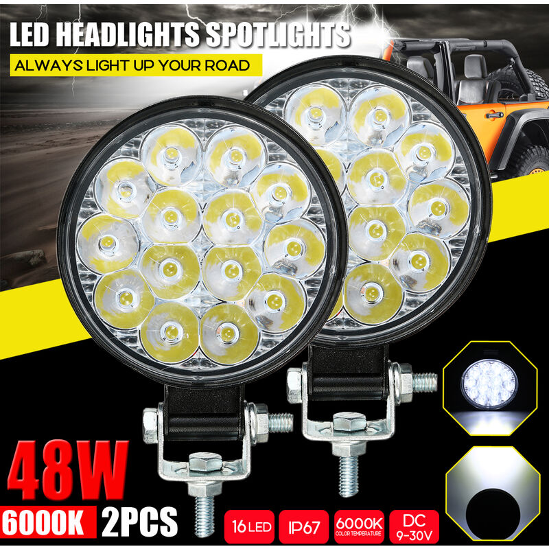 4x h3 super helle LED-Scheinwerfer-Kit 6000 w 10000lm Nebel drl Lampen k  weiß - AliExpress