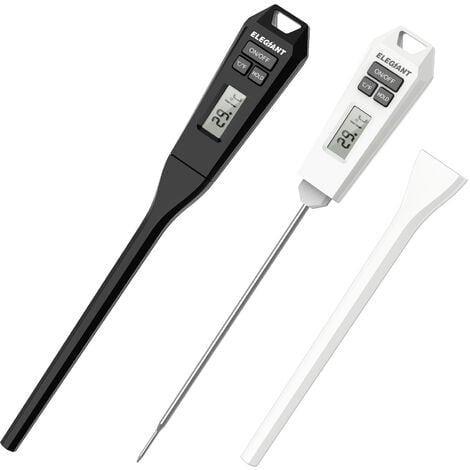 2 Stück Fleischthermometer Küchenthermometer Lebensmittelthermometer  Digitales sofort ablesbares Grillthermometer mit °F/°C Lange Lebensmittel (