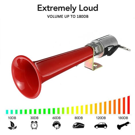 Super lauter 12/24 V 300 dB Drucklufthorn-Trompetenkompressor für Auto-LKW-Bootszüge  mit Druckluftbremse Fantablau