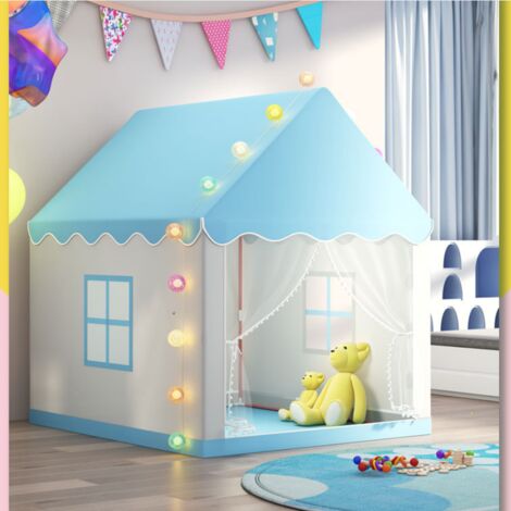 COSTWAY Kinderzelt Indoor Mit Matte, Blau, Ab 1 Jah Produktbild-Vorschau 13